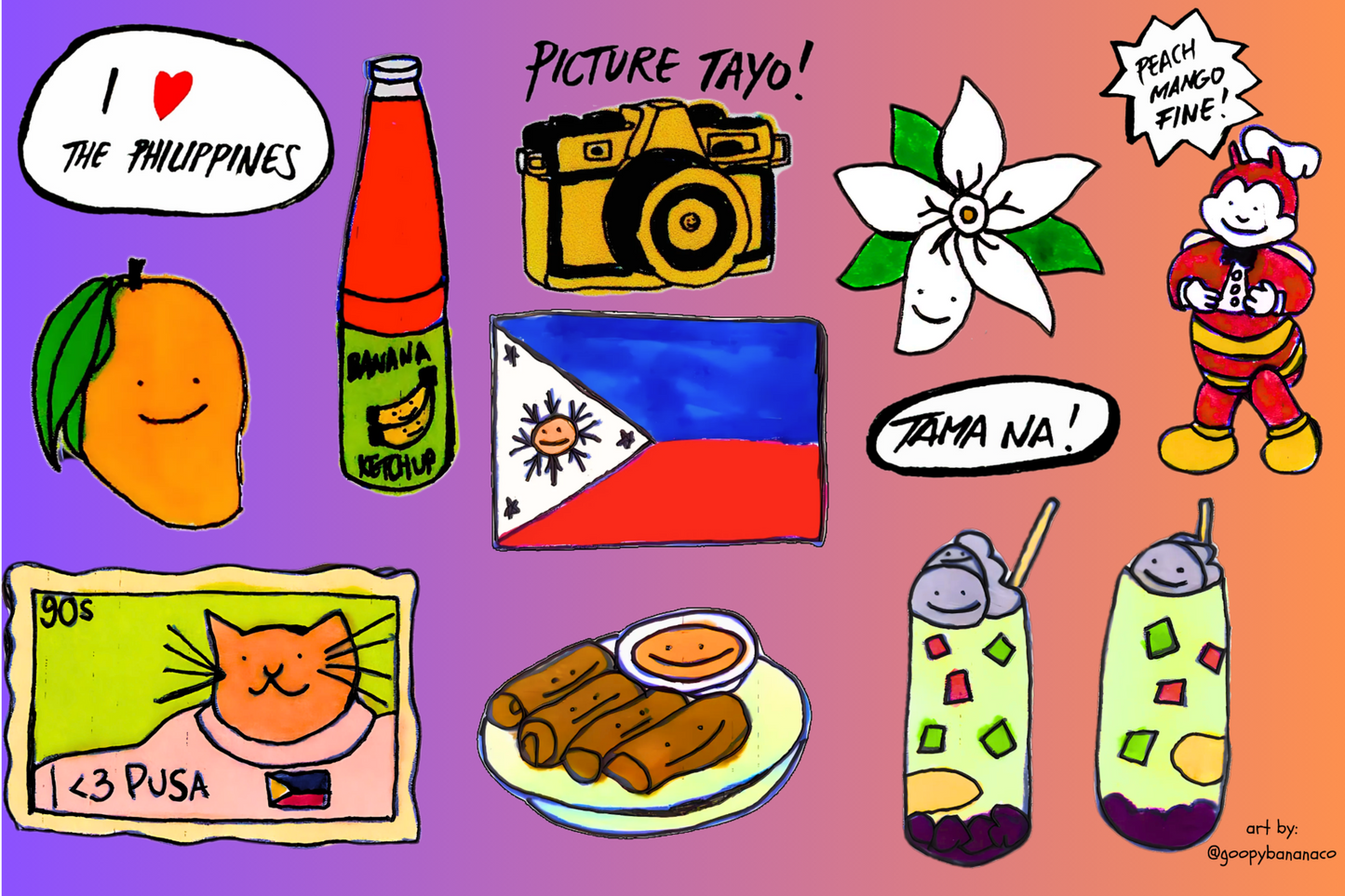 Filipino Sticker Sheet