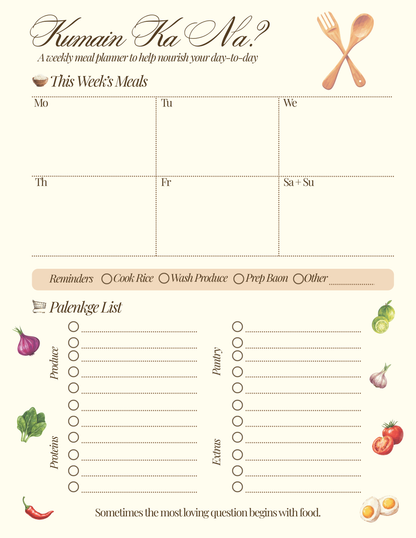 Kumain Ka Na? Meal Prep Pad